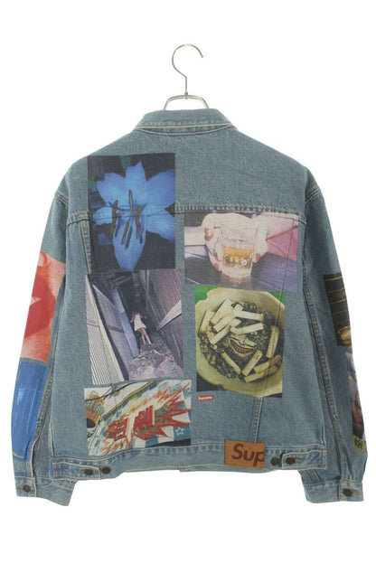 SUPREME 22SS Daido Moriyama Denim Trucker Jacket Blue Size L