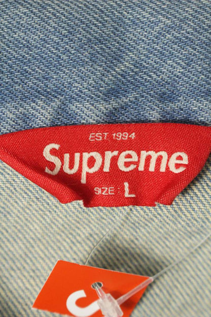 SUPREME 22SS Daido Moriyama Denim Trucker Jacket Blue Size L