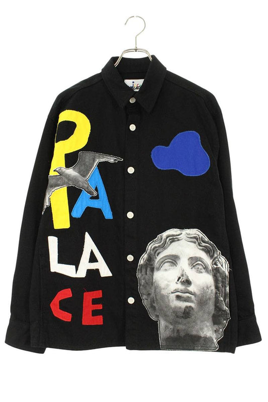 Palace JCC DENIM SHIRT Logo Patchwork Jacket Black Size S