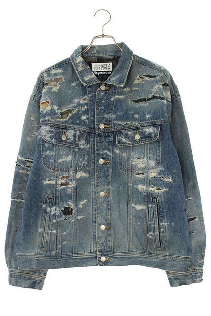 SUPREME MM6 26SS SELVEDGE DENIM TRUCKER Blue Size L