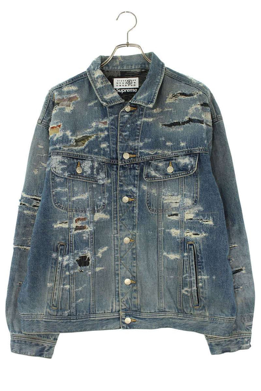 SUPREME MM6 26SS SELVEDGE DENIM TRUCKER Blue Size L