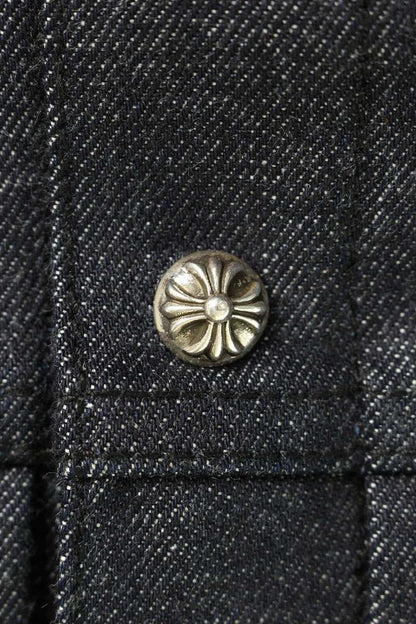 Chrome Hearts WHIPLASH FBRC Cross Ball Button Denim Size S