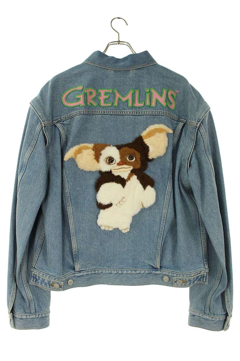GUCCI Indigo Character Patch Denim Jacket Detachable Size L