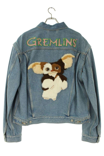 GUCCI Indigo Character Patch Denim Jacket Detachable Size L