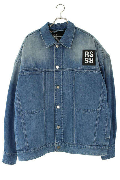 Raf Simons Fur Denim Jacket Blue x Green Size S