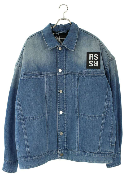 Raf Simons Fur Denim Jacket Blue x Green Size S