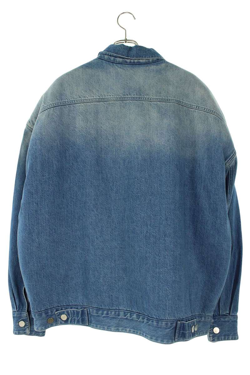 Raf Simons Fur Denim Jacket Blue x Green Size S