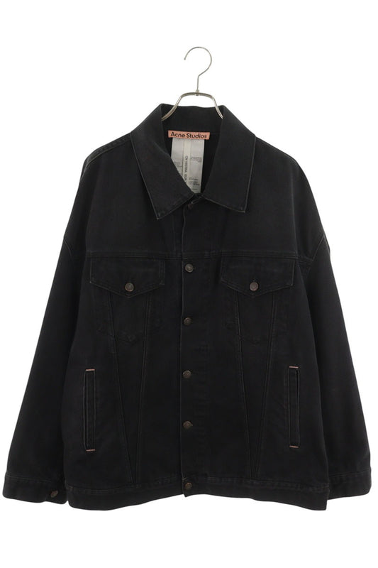 ACNE STUDIOS Oversized Washed Black Denim Jacket Size XXXS