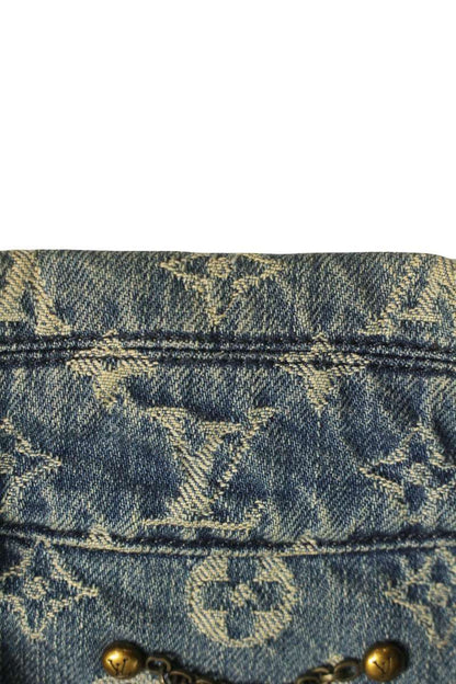 SUPREME LOUISVUITTON 17AW LV Jacquard Denim Blue Size S