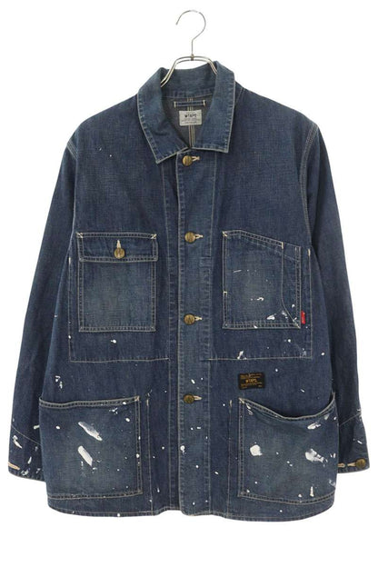 WTAPS 15AW RAILWAY JACKET Denim Coverall Blue Size M