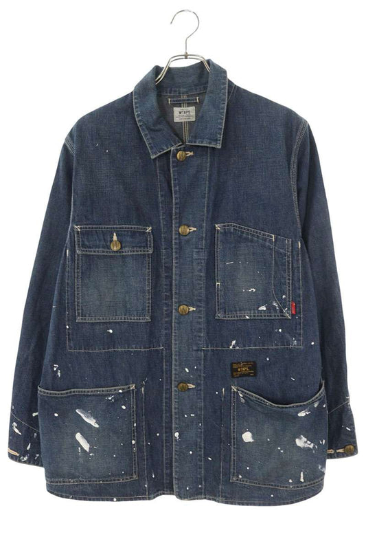 WTAPS 15AW RAILWAY JACKET Denim Coverall Blue Size M