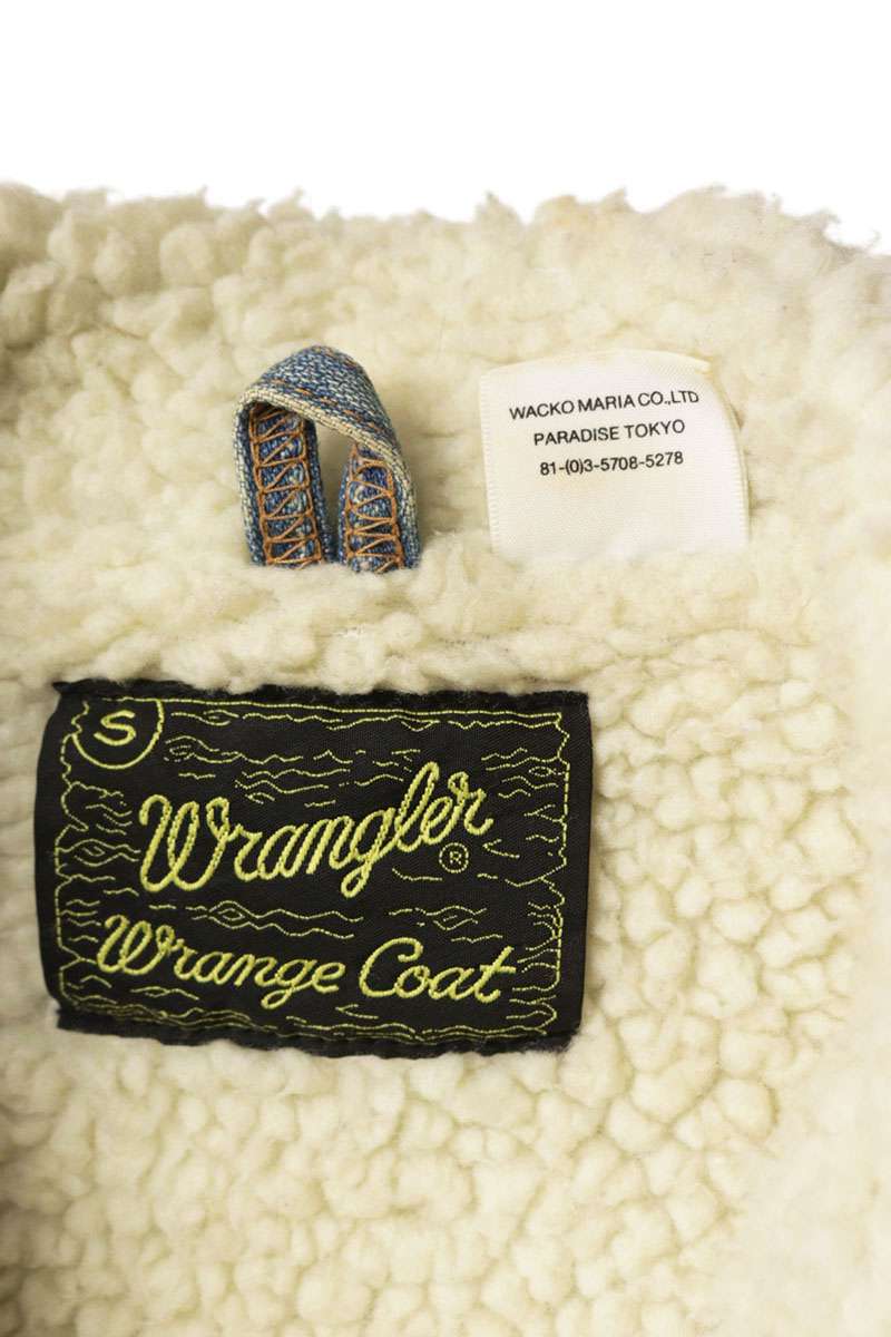 WACKO MARIA x Wrangler Snap Button Boa Denim Jacket Size S