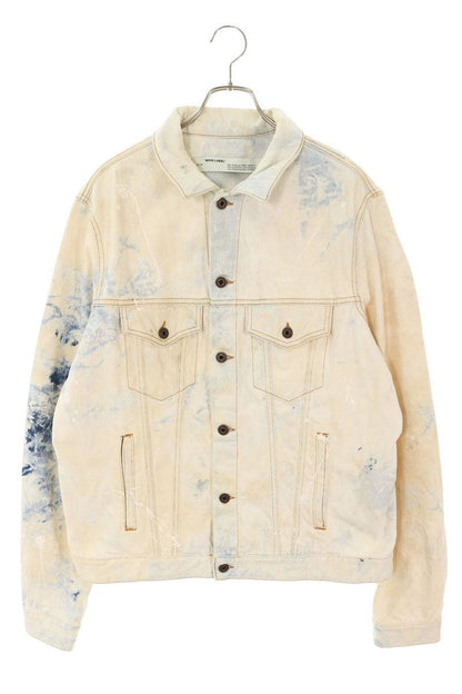 OFF-WHITE Back Print Gradation Denim Jacket Light Size XXL
