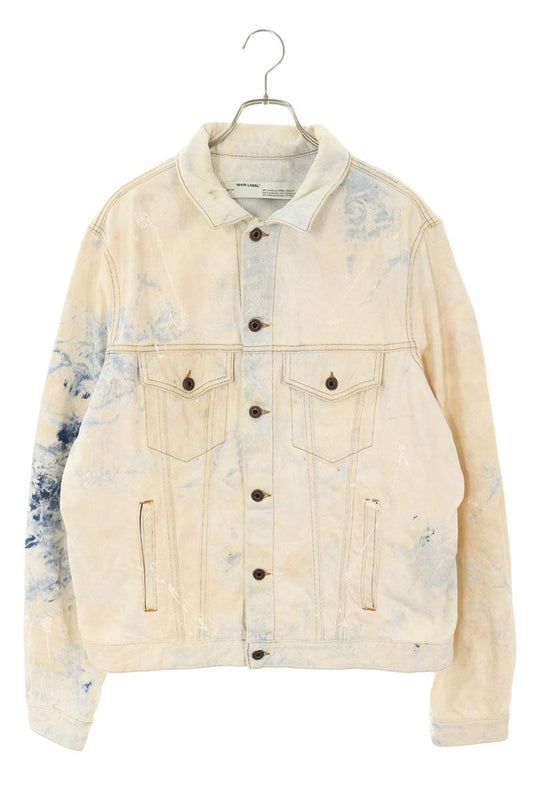 OFF-WHITE Back Print Gradation Denim Jacket Light Size XXL