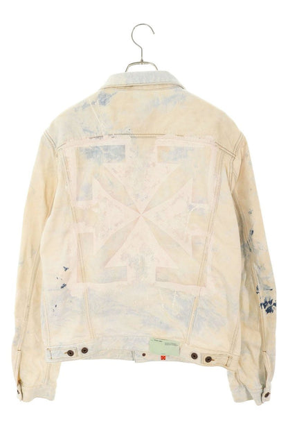 OFF-WHITE Back Print Gradation Denim Jacket Light Size XXL