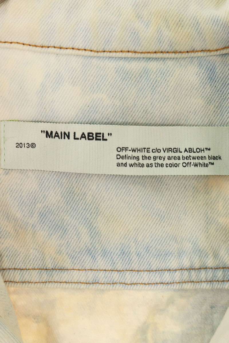 OFF-WHITE Back Print Gradation Denim Jacket Light Size XXL