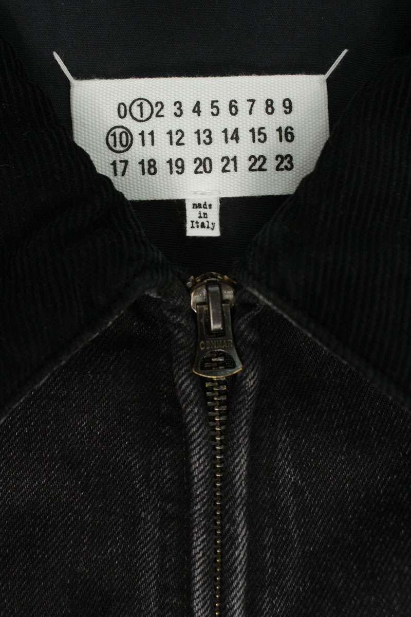 Maison Margiela 26SS Corduroy Collar Zip Denim Size XXL