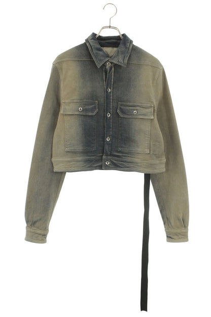 DRKSHDW Washed Cropped Denim Jacket Blue Size S