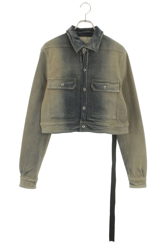 DRKSHDW Washed Cropped Denim Jacket Blue Size S