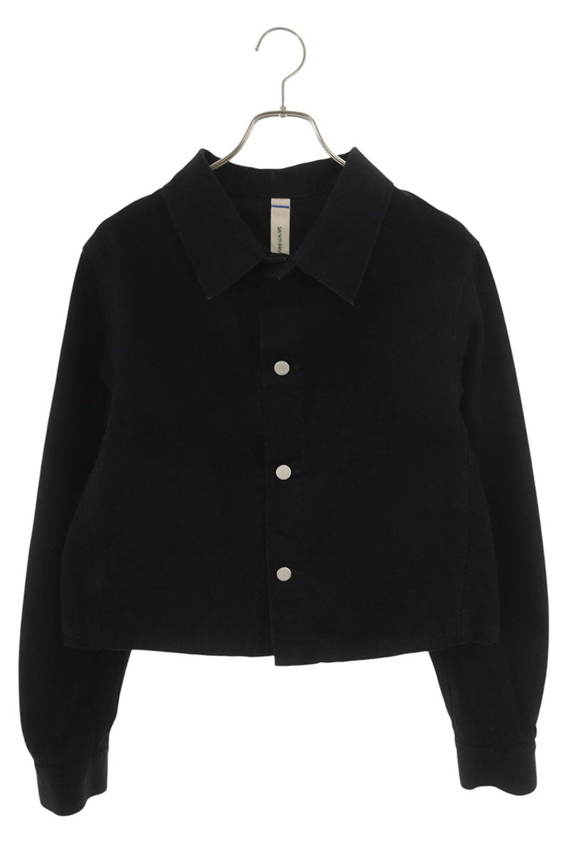 SHINYAKOZUKA Back Stitch Cropped Denim Jacket Black Size M