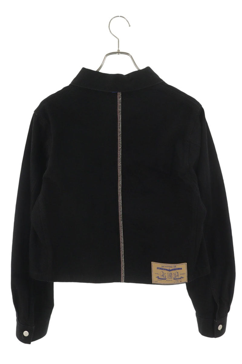 SHINYAKOZUKA Back Stitch Cropped Denim Jacket Black Size M
