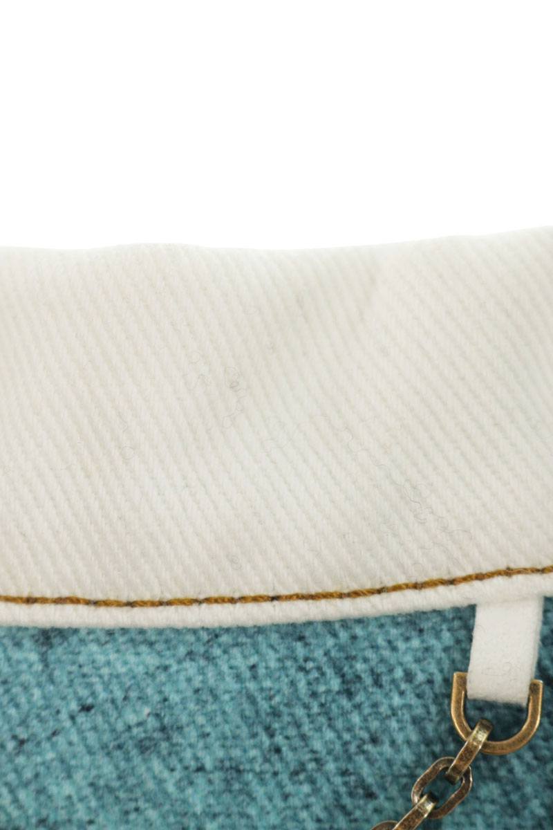 LOUIS VUITTON Spray Print Denim Jacket White/Blue Size S