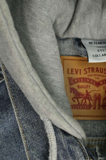 VETEMENTS x LEVI'S 17SS Oversized Hooded Denim Jacket Size S