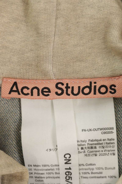 ACNE STUDIOS Hooded Distressed Denim Jacket Blue Size XXS