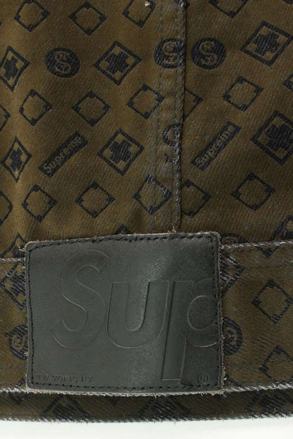 SUPREME 24AW Flocked Logo Denim Trucker Jacket Green Size XL
