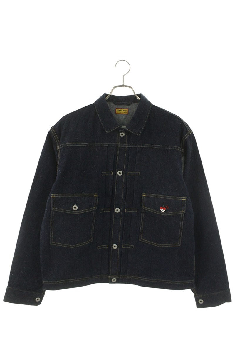 HUMAN MADE Character Embroidery Denim Jacket Blue Size XL