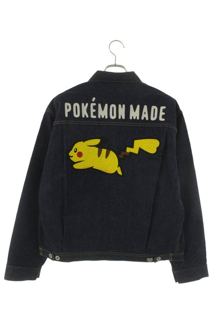 HUMAN MADE Character Embroidery Denim Jacket Blue Size XL