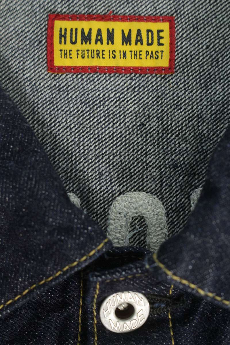 HUMAN MADE Character Embroidery Denim Jacket Blue Size XL