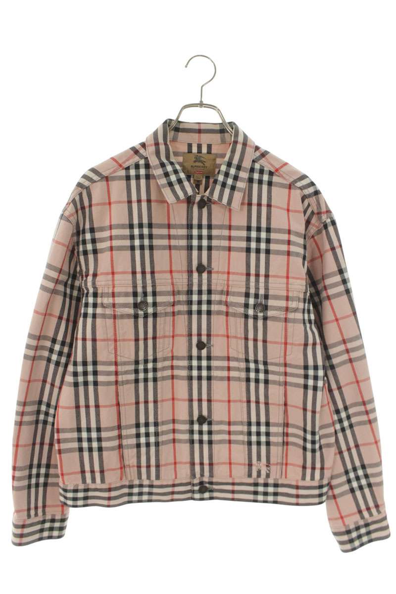 SUPREME x Burberry 22SS Nova Check Denim Trucker Size M