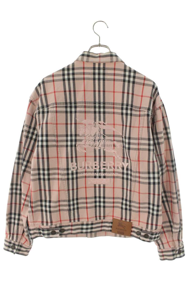 SUPREME x Burberry 22SS Nova Check Denim Trucker Size M