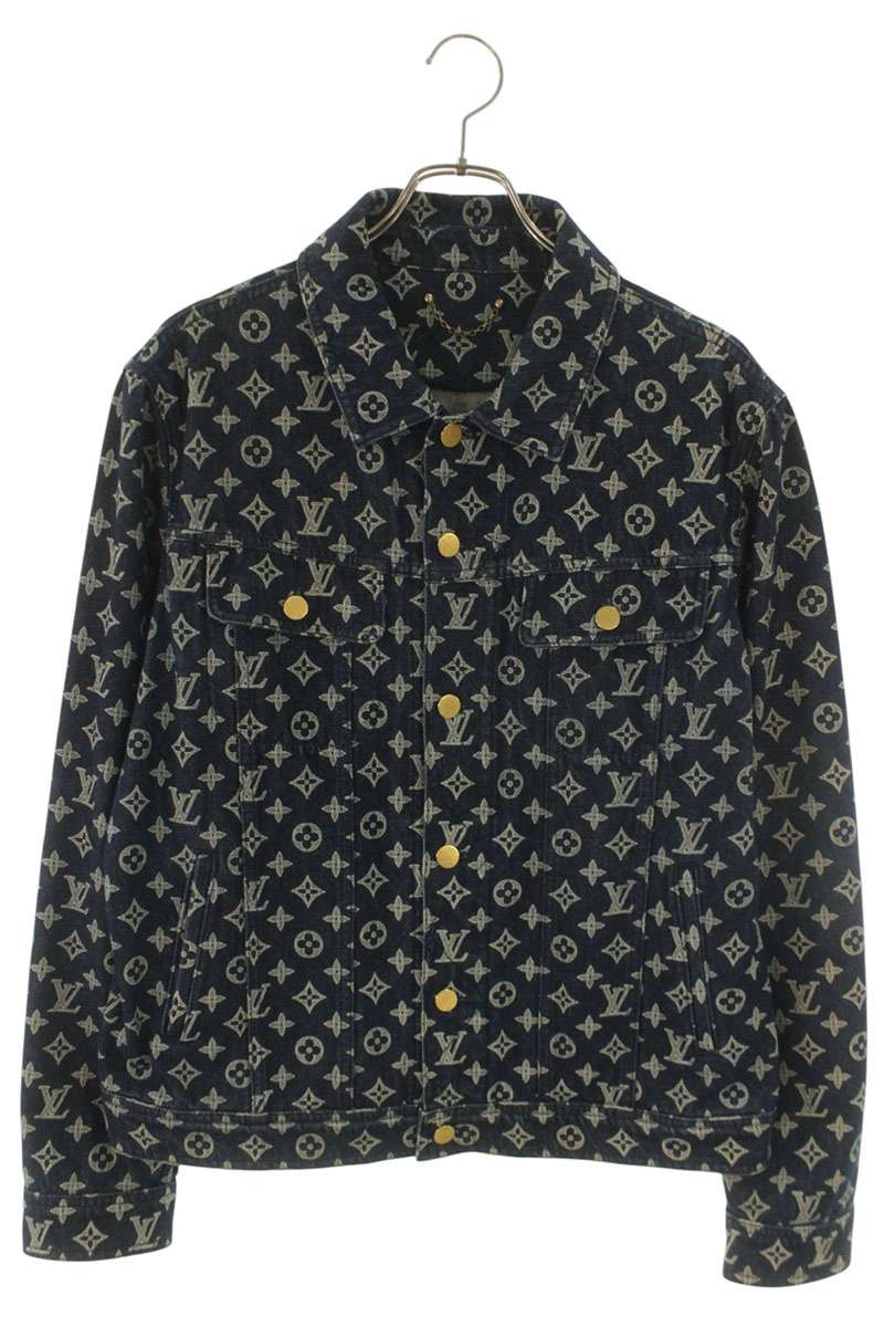 LOUISVUITTON Monogram Denim Jacket Indigo Size L