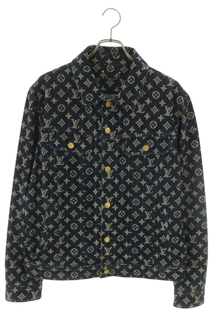 LOUISVUITTON Monogram Denim Jacket Indigo Size L