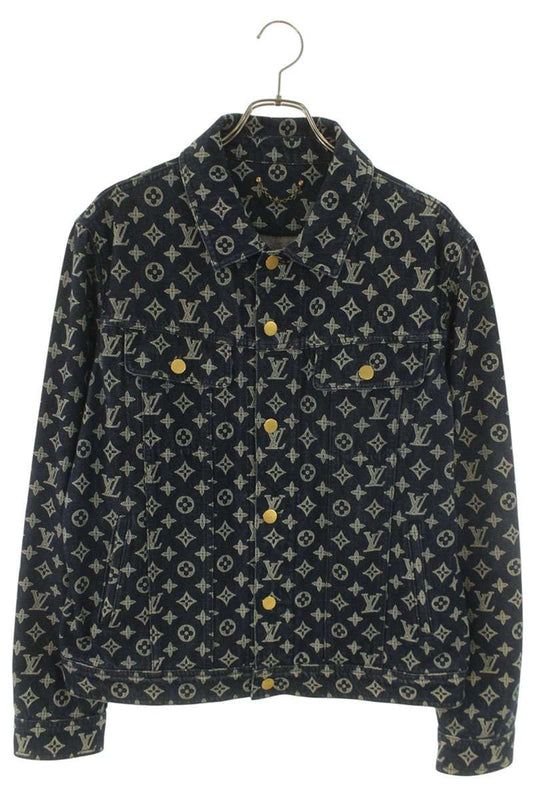 LOUISVUITTON Monogram Denim Jacket Indigo Size L