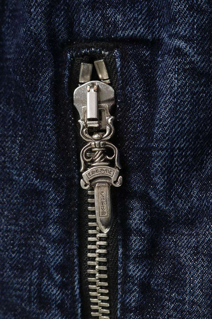 Chrome Hearts Motorbreath Dagger Zip Denim Jacket Size M