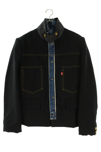 Sacai Matelasse Reversible Denim Jacket Indigo Black Size S