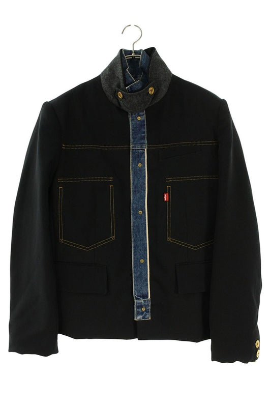 Sacai Matelasse Reversible Denim Jacket Indigo Black Size S