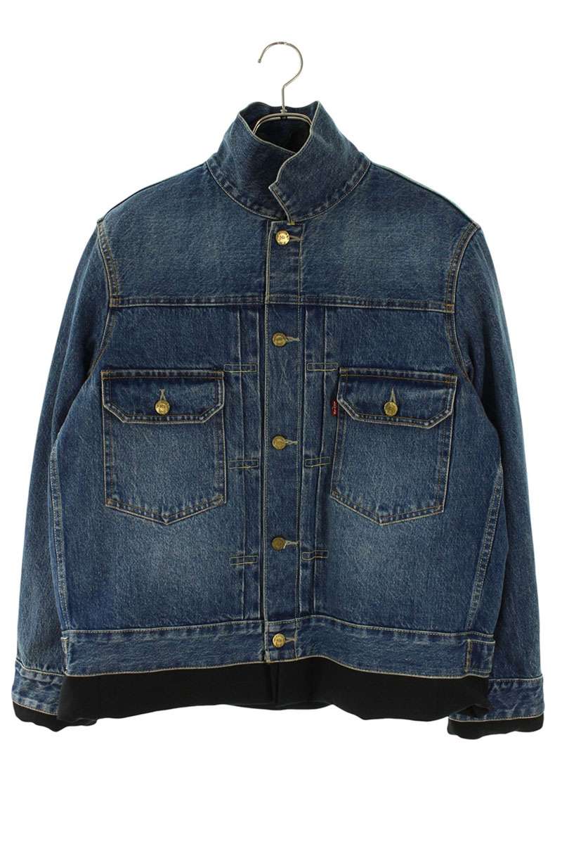 Sacai Matelasse Reversible Denim Jacket Indigo Black Size S
