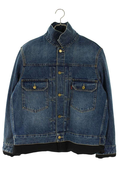 Sacai Matelasse Reversible Denim Jacket Indigo Black Size S