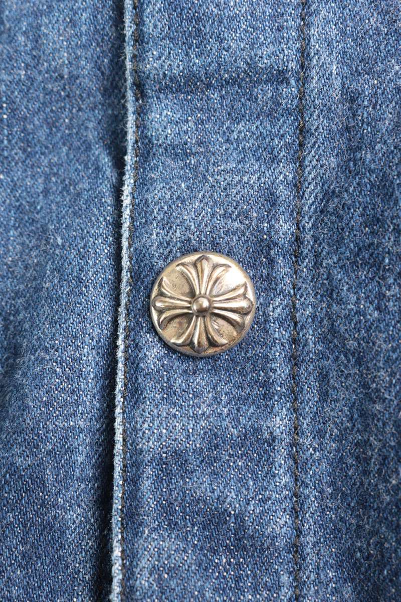 Chrome Hearts WORK DOG Crossball Quilted Denim Jacket Size M