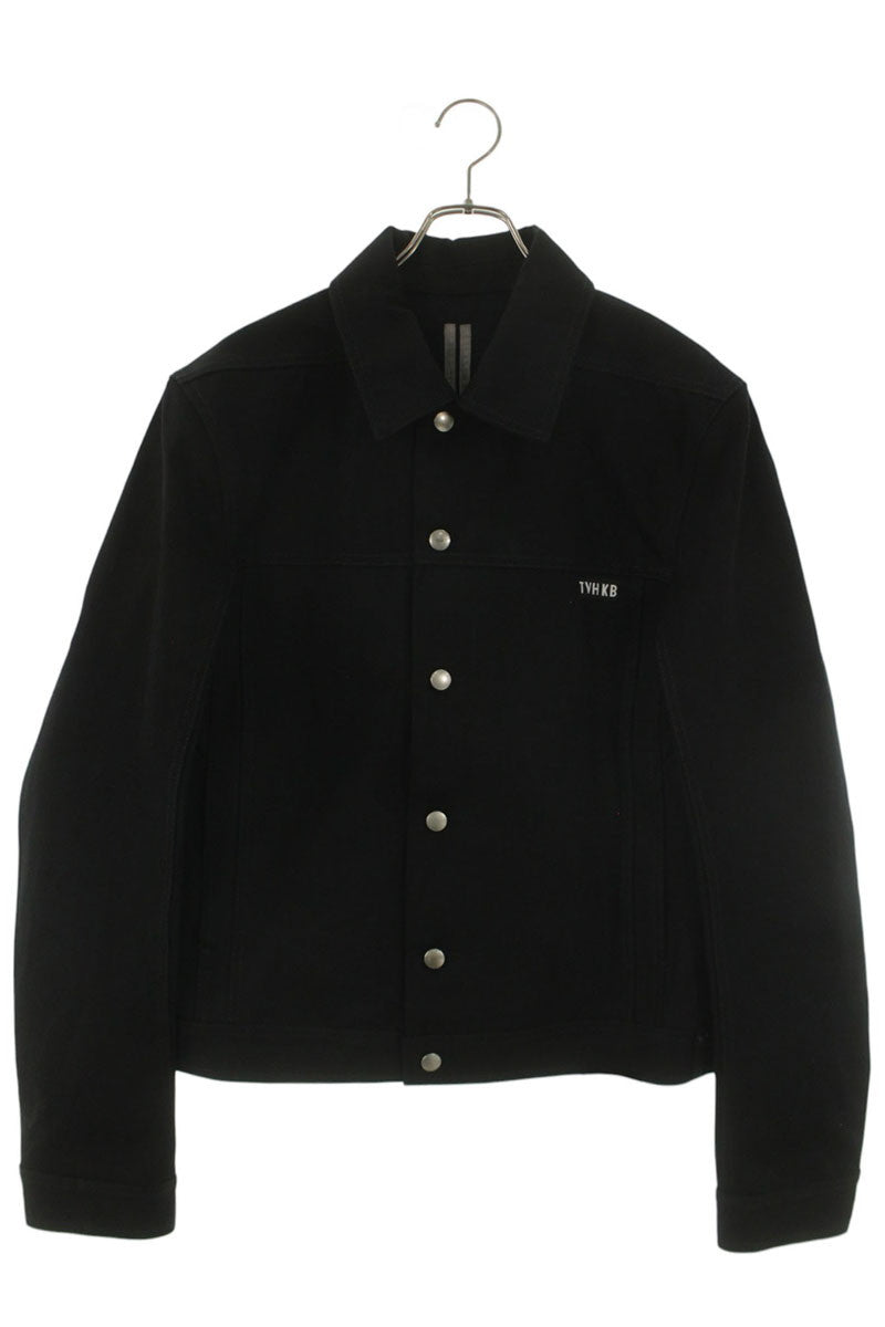 Rick Owens 23AW SSENSE Back Logo Denim Jacket Black Size L