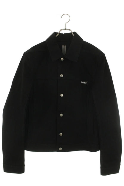 Rick Owens 23AW SSENSE Back Logo Denim Jacket Black Size L