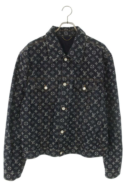 LOUISVUITTON 24AW Monogram Jacquard Denim Jacket Size XL