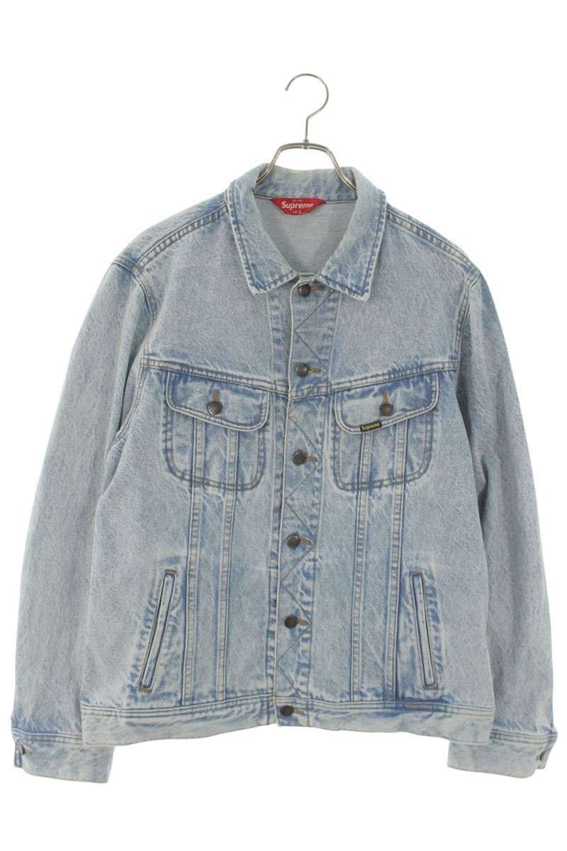 SUPREME 16SS Back Logo Denim Trucker Jacket Indigo Size L