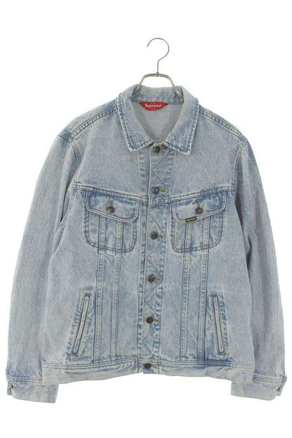 SUPREME 16SS Back Logo Denim Trucker Jacket Indigo Size L