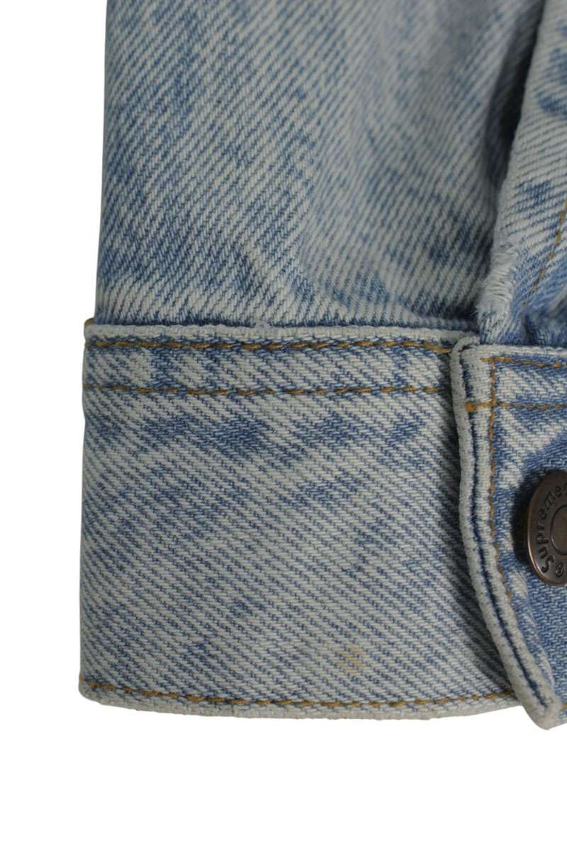 SUPREME 16SS Back Logo Denim Trucker Jacket Indigo Size L