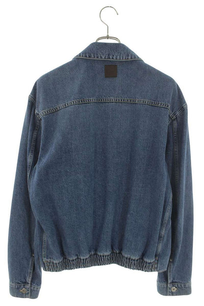 DIOR 26SS Logo Embroidered Zip-Up Denim Jacket Indigo Size M